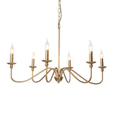 Vintage Dining Room Brass Candelabra Chandelier Image - 4