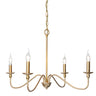 Vintage Dining Room Brass Candelabra Chandelier Image - 5