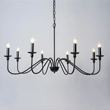 Vintage Dining Room Brass Candelabra Chandelier Image - 9