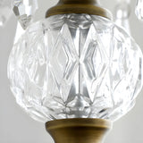 Vintage Elegant Bronze Leaf Clear Crystal Pendant Light Image - 9