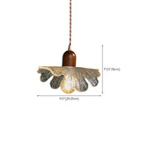 Vintage Flower Clear Glass Pendant Light Adjustable Height #size