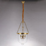 Vintage Glass Lantern Chandelier Adjustable Height Image - 11