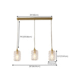 Vintage Glass Pendant Island Ceiling Lights Set #size