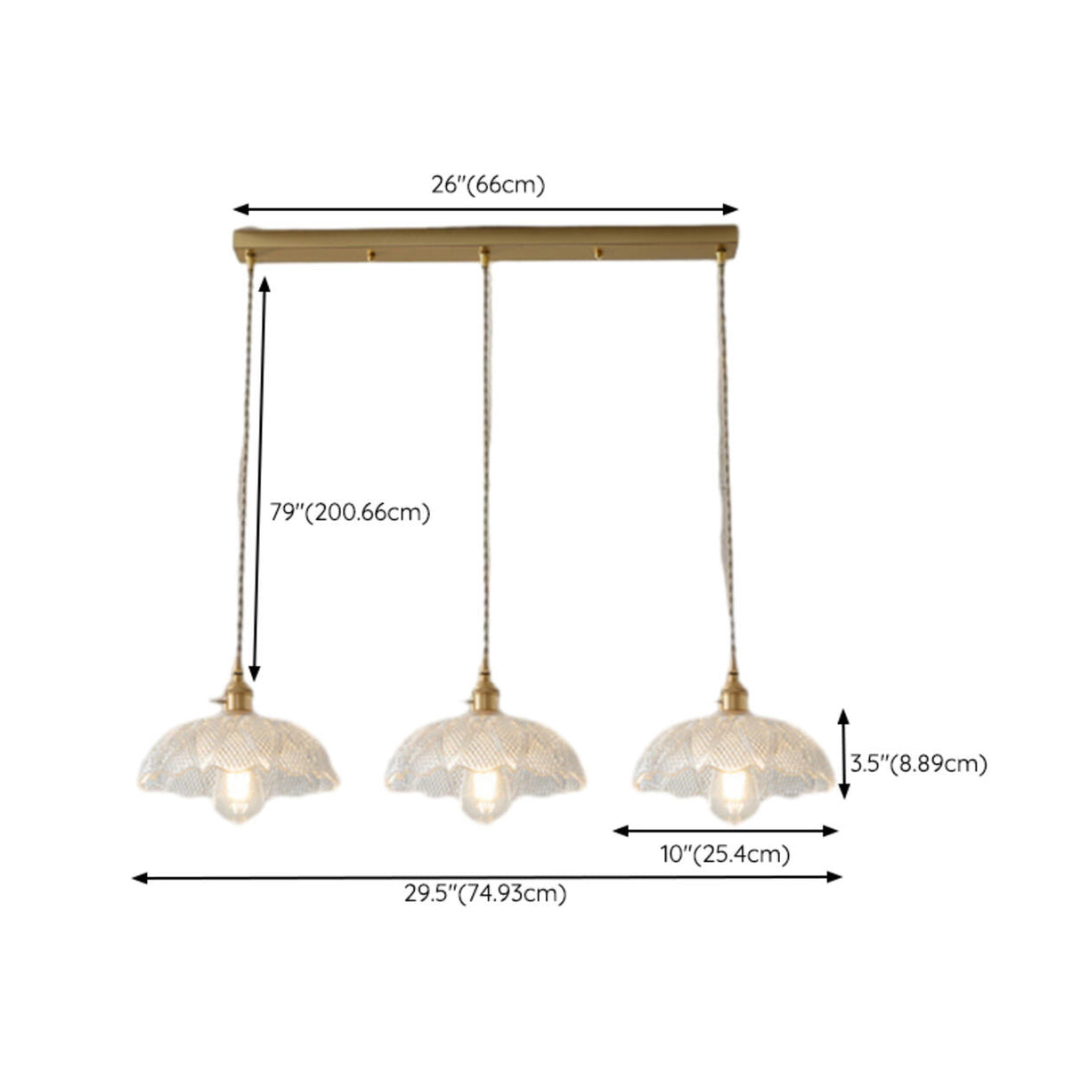 Vintage Glass Pendant Island Ceiling Lights Set Image - 29