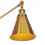 Vintage Gold Adjustable Cone Industrial Wall Sconce Image - 13