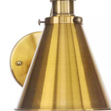 Vintage Gold Adjustable Cone Industrial Wall Sconce Image - 15