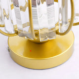 Vintage Gold Cage Crystal Semi-Flush Mount Ceiling Lamp Image - 11