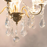 Vintage Gold Clear Crystal Candelabra Chandelier Image - 10