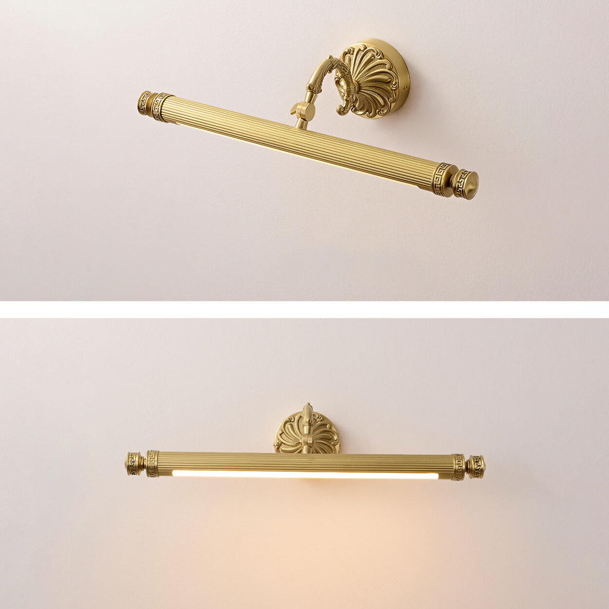 Vintage Gold Geometric LED Vanity Wall Light  Image - 9