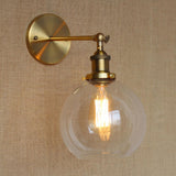 Vintage Gold Geometric Ribbed Wall Light Fixtures Image - 15