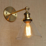 Vintage Gold Geometric Ribbed Wall Light Fixtures Image - 16