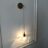 Vintage Gold Glass Pendant Light Sconce Image - 3