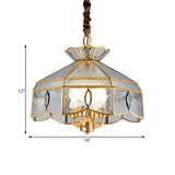 Vintage Gold Lantern Dome Pendant Light Chandelier Bedroom #size