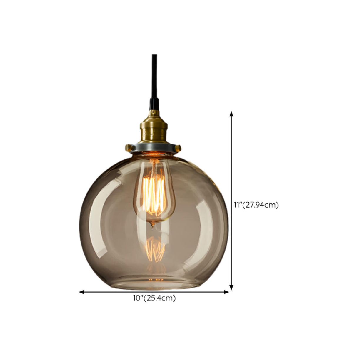 Vintage Industrial Clear Glass Dome Pendant Light Image - 18