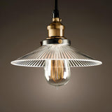 Vintage Industrial Clear Glass Dome Pendant Light Image - 5