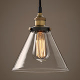 Vintage Industrial Clear Glass Dome Pendant Light Image - 7