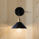 Vintage Industrial Cone Bedroom LED Wall Sconce Image - 2