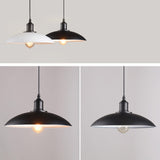 Vintage Industrial Dome Iron Pendant Light Dining Room Image - 9