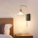 Vintage Industrial Glass Shade Wall Sconce Image - 3