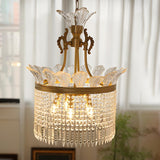 Vintage Leaf Shape Gold Crystal Chandelier Image - 12