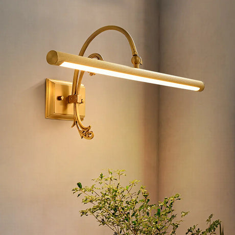 Vintage LED Bar Brass Metal Bathroom Vanity Light Image - 1