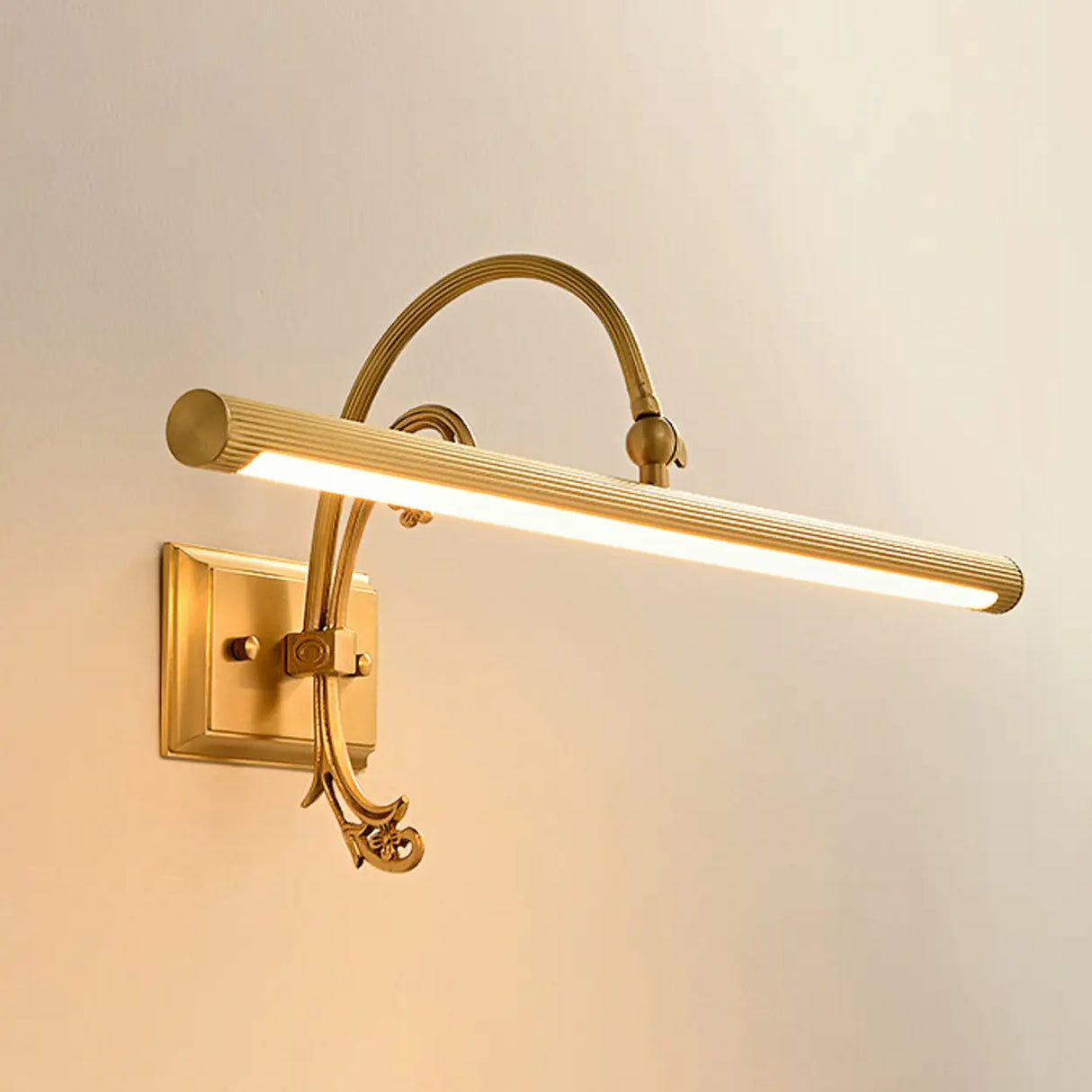 Vintage LED Bar Brass Metal Bathroom Vanity Light Image - 9