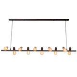 Vintage Linear Island Pendant Light with Exposed Bulbs Image - 5