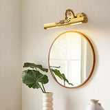 Vintage Linear Wall-Mounted Gold Vanity Light Fixture Image - 1