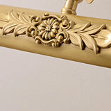 Vintage Linear Wall-Mounted Gold Vanity Light Fixture Image - 13