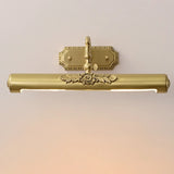 Vintage Linear Wall-Mounted Gold Vanity Light Fixture Image - 9