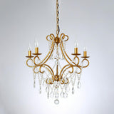 Vintage Luxury Glassy Crystal Branching Candle Chandelier Image - 19