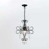 Vintage Luxury Glassy Crystal Branching Candle Chandelier Image - 2