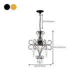 Vintage Luxury Glassy Crystal Branching Candle Chandelier #size