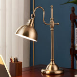 Vintage Luxury Golden Bell Bronze Bedside Table Lamp Image - 11