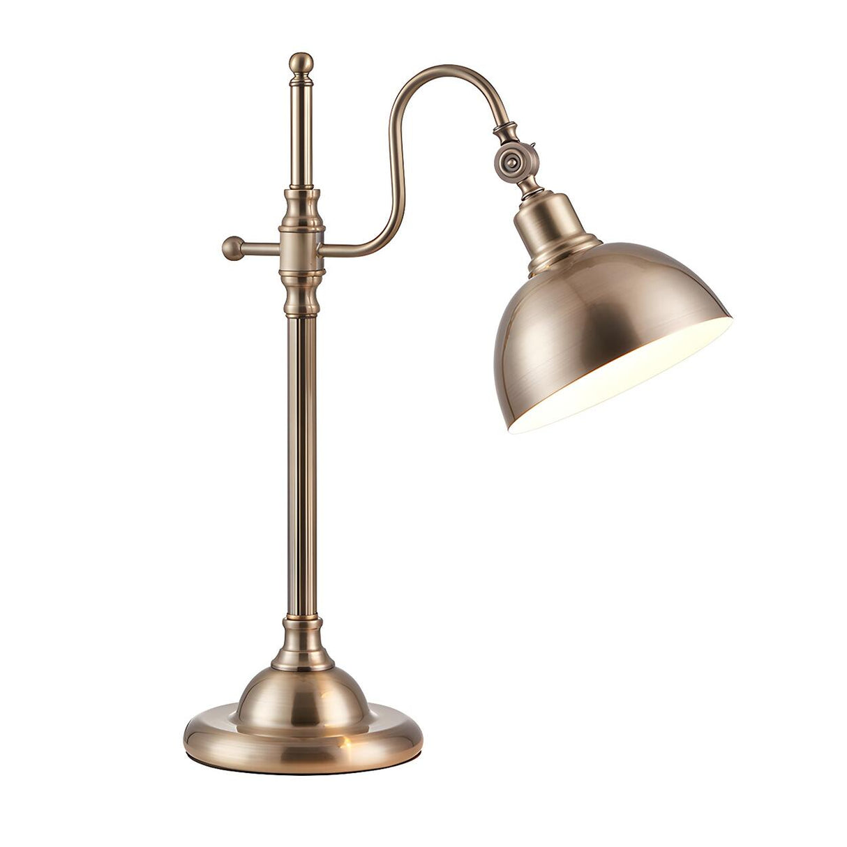 Vintage Luxury Golden Bell Bronze Bedside Table Lamp Image - 5