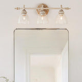 Vintage Rustic Clear Glass Vanity Light Fixture Image - 1