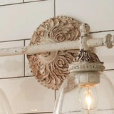 Vintage Rustic Clear Glass Vanity Light Fixture Image - 8