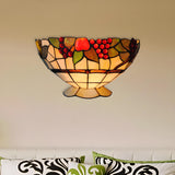 Vintage Tiffany Style Stained Glass Wall Sconce Image - 1