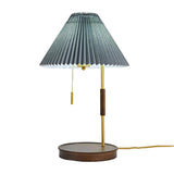 Vintage Wooden Base Table Lamp with Pull Chain Switch Image - 5