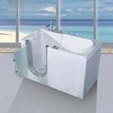 Walk-in Rectangle Acrylic White Compact Soaking Bathtub Image - 13