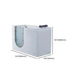 Walk-in Rectangle Acrylic White Compact Soaking Bathtub Image - 22