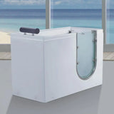 Walk-in Rectangle Acrylic White Compact Soaking Bathtub Image - 6