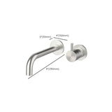 Wall-Mounted Curved Copper Nickel Aerator Included Faucet #size