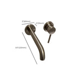 Wall Mounted Curved Nickel Faucet with Copper Valve #size