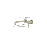 Wall Mounted Curved Nickel Faucet with Copper Valve Image - 11