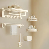 Wall-Mounted Metal White Shelf Bathroom Hardware Set Image - 14