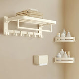 Wall-Mounted Metal White Shelf Bathroom Hardware Set Image - 22