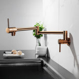 Wall Mounted Rust Resistant Copper Pot Filler Faucet Image - 7