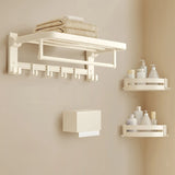 Wall-Mounted White Metal Storage Bathroom Hardware Set Image - 13