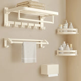 Wall-Mounted White Metal Storage Bathroom Hardware Set Image - 15